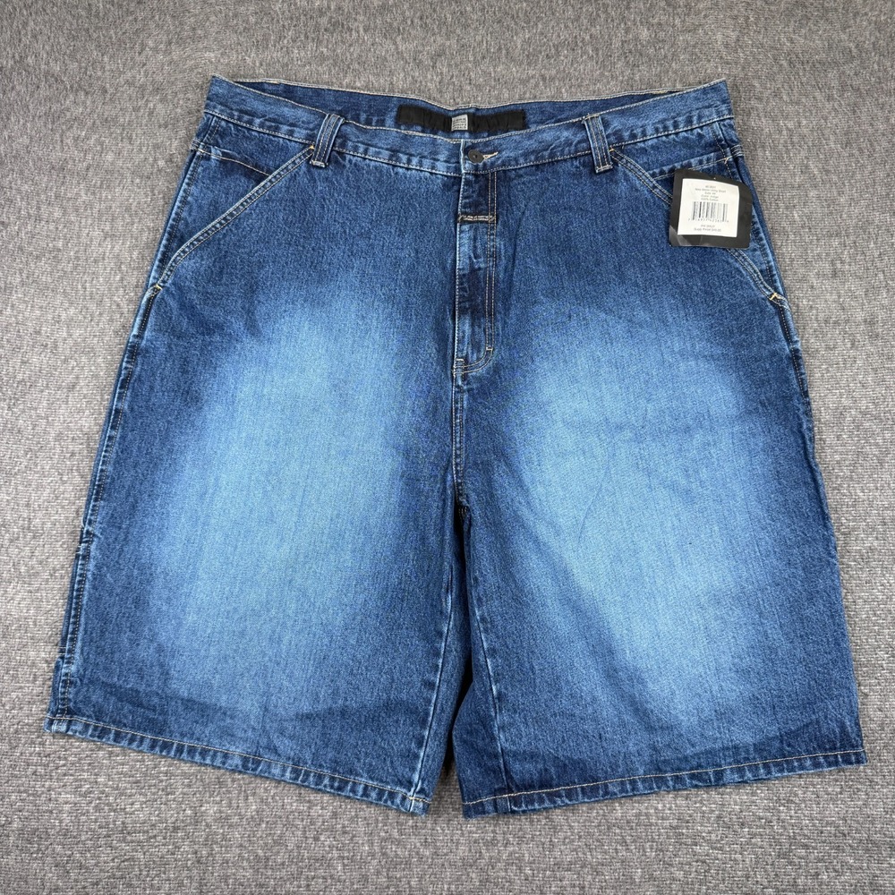 Vintage Marithe Francois Girbaud Jean Shorts Mens 44 Blue Wide Leg Baggy NWT